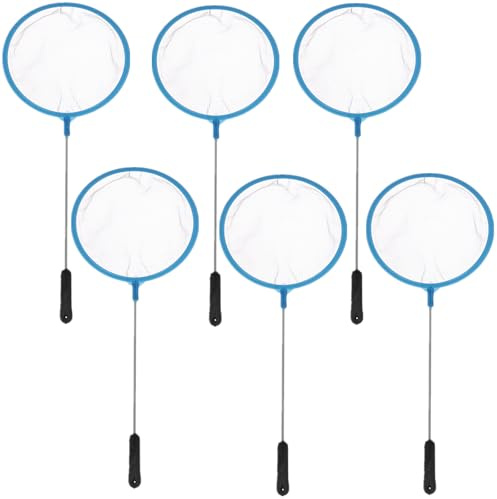 6 Piece Aquarium Fish Net Set – 10 Inches Fine Mesh Skimmer Filter Net with Long Handle, Ideal for Quick Catching in Fish Tanks