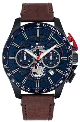 Tommy Hilfiger Chrono klocka för män Bank Collection med silverstålarmband