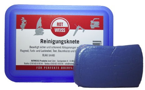 Rotweiss 1 Stück Reinigungsknete 100g Lackreiniger Teer Entferner Lack Knete Politur KFZ