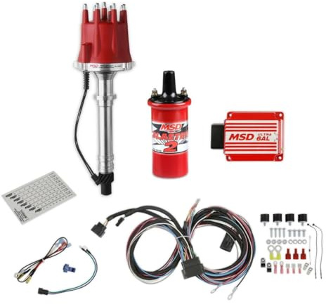 MSD Complete Ignition Kit Chevy SBC Digital 6AL Distributor Wires Coil Bracket