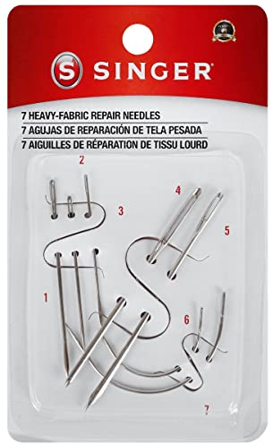 SINGER 01025 Heavy Duty Household Hand Needles, 1 Canvas, 1 Carpet, 1 Leather, 1 Sacks, 1 Sail, 2 Upholstery