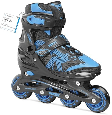 Roces Jokey 3.0 Boy - Patines en línea para niño, Talla 30/33, Color Negro y Azul