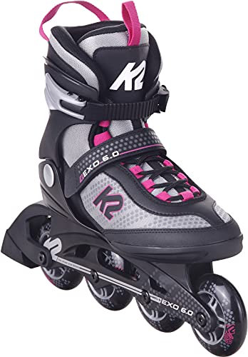 K2 Damen Inliner Exo 6.0, Farbe grau/rosa (EU39/250mm)