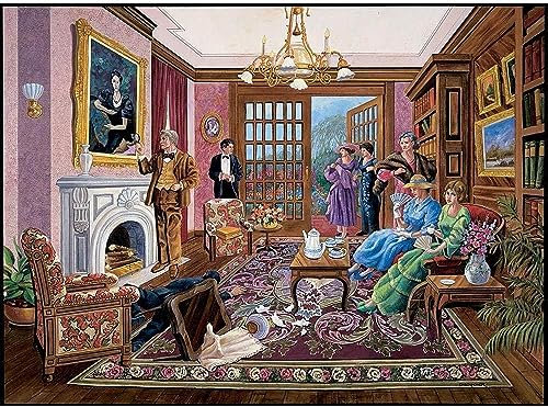 Bits and Pieces - 500 Piece Jigsaw Puzzle for Adults 46cm x 61cm - Murder at Bedford Manor - 500 pc Solve The Murder Mystery Jigsaw by Artist Gene Dieckhoner