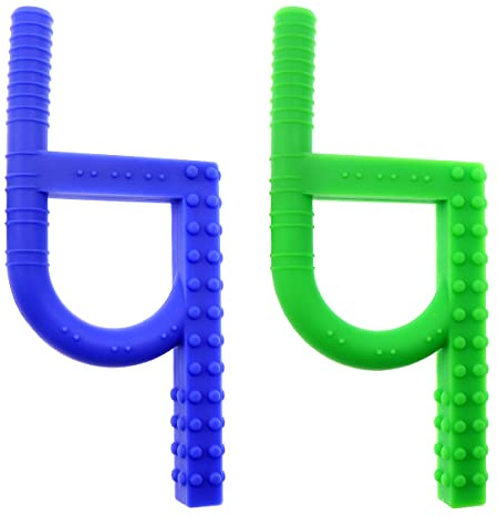 Sensory Chew Tool for Focus & Calm Support – Food Grade Silicone Oral Motor Aid, Chewing Alternative to Pencil Biting, Classroom Friendly Sensory Support for Daily Use (2 Pack)
