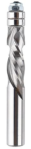 SpeTool 1/2″ (12.7 mm) Extra-Long Spiral Compression Flush Trim Router Bit, 1/2″ Shank 38.1 mm Cut Length Solid Carbide Cutter — built for deep pattern routing, thick timber joinery, CNC tables
