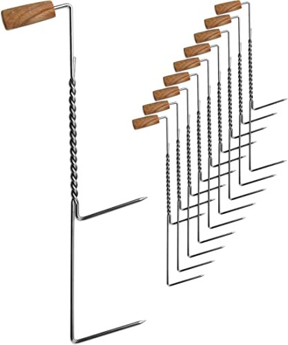 Storfisk fishing & more Set Räucherhaken mit Doppelhaken aus Stahl, Länge: 18 cm, Stück:10 Stück
