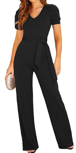 Coloody Mono para Mujer Pantalones Elegantes Mono Informal Suelto con cinturón