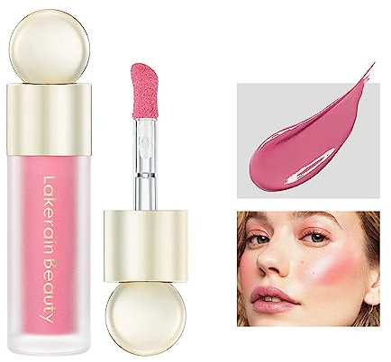 zalati Liquid Blush 7.5ml Soft Cheek Color Cream Blusher Waterproof Long Lasting for Eyes Face Lip - Plum