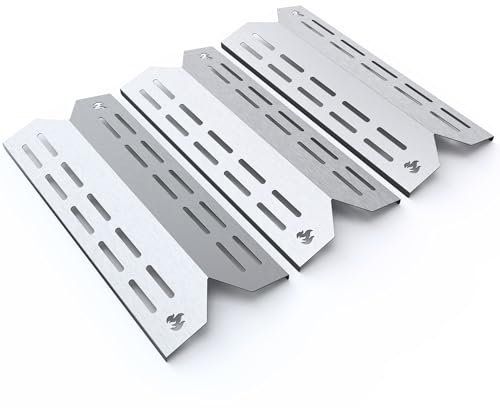teileplus24 BR08-3-SM Gasgrill Edelstahl Brennerabdeckung kompatibel mit Landmann Triton 3.0/3.1 | Flavorizer Bars | Passgenau | Rostfrei | Brennerschutz