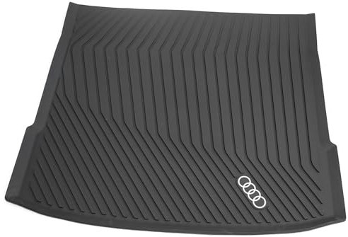 Audi 85H061180 Gepäckraumschale Kofferraumschale Kofferraumeinlage Schutzmatte, schwarz, mit Audi Ringen in Kontrastfarbe