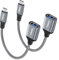 Adapter USB C auf USB, [2 Stücke] OTG Adapter USB C Typ C USBC auf USB A 3.0 Kompatibel für Galaxy S24/S23/S22, iPhone 16 Pro Max/15 Pro Max, iPad Pro, MacBook Pro, Huawei P30,Google Pixel 3XL