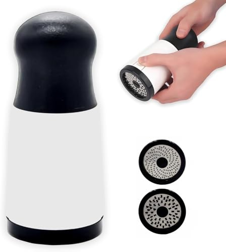 Cortador de queso, cortador de queso giratorio de cocina con dos cuchillas intercambiables de acero inoxidable 18/10 de grado alimenticio, herramienta de cocina, necesidad del hogar (1 juego)