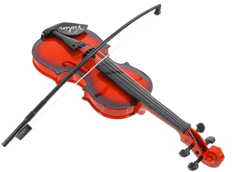 Uonlytech Violon Garçon Fille Petite avec Finition Bois Réaliste Instrument Musical Décoratif et Jouable pour Débutants Authentique pour Apprentissage des Garçon Fille