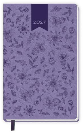TRÖTSCH - Taschenkalender A6 Soft Touch Blumen 2027: Soft Touch Terminkalender