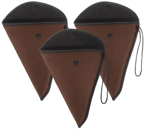 Warmhm Lot de 3 Paquet de Protection Épais en Tissu Coton Marron pour Ocarina 12 Trous Paquet de Voyage et Anti-Rayure Pochette Légère et Compacte pour Accessoires D’Instrument de