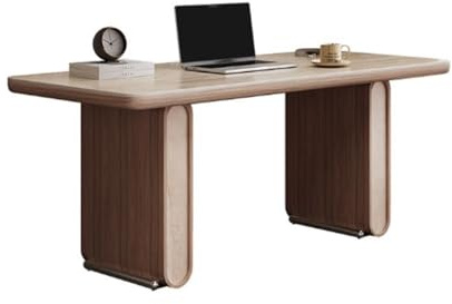 Datorbord, Modernt kontorsskrivbord i sten med robust ram, minimalistiskt skrivbord, arbetsstation for arbetsplatser(140cm)