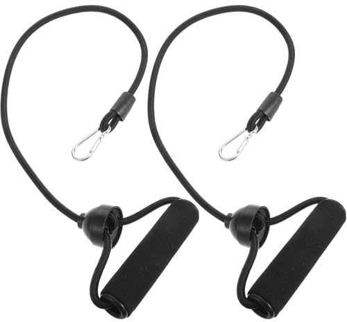 Alipis Cinturón de Resistencia Negro Pedal y Cuerda de Tensión 2 Piezas para Entrenamiento de Fuerza y Fitness en Casa, Equipo Ajustable para Mujeres, Bandas Elásticas de Ejercicio