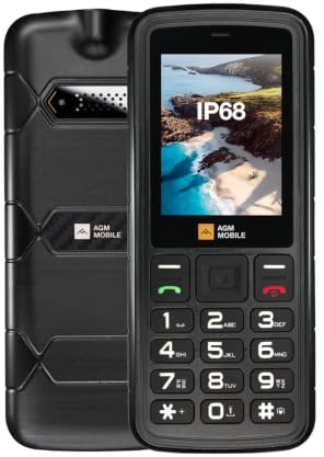 AGM M9 Cellulare 2G Per Anziani, Pulsanti Grandi, Suono Potente, IP68, Doppia SIM, Batteria Lunga, Senza Internet