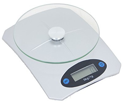 5kg Postal Parcel Scales – Postage Scale for Letters & Small Parcels, Digital Weighing Scale for Parcel & Kitchen with Removable Glass Platform, LCD Display, Tare, Auto-Off, Battery Powered
