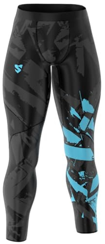 SMMASH Pantaloni A Compressione Pantaloni da Corsa per Uomo Leggings Lunghi Leggings Sportivi per Uomo Tecnologia di Seconda Pelle Traspirante Pantaloni da Corsa