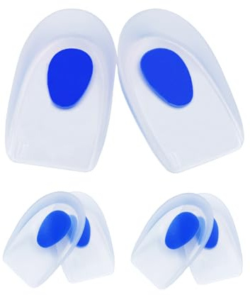 4pack-Gel Heel Cups for Kid's SportTraction Shock Absorbing Lightweight/Kids Heel Cups for Heel Pain Sensitive Heels, Ankle Pain, Plantar Fasciitis, or Heel Spurs (Kid's 5-8 Women 7-10)