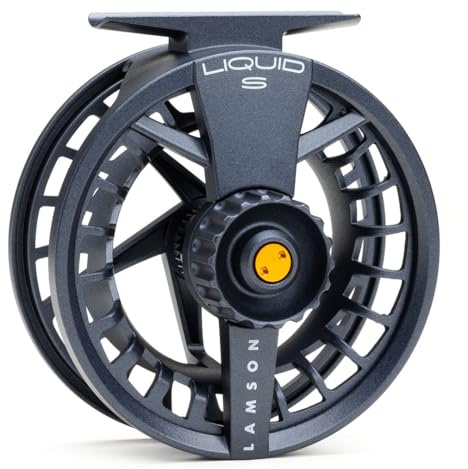 LAMSON | Liquid -7+ S-Series Fly Fishing Reel | All-Water | Large Arbor, Powerful Sealed Drag, Pressure Cast Aluminum | Daybreak | 6wt 7wt 8wt Size