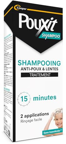 POUXIT - Shampoo antipidocchi e lenti - Agisce in 2 applicazioni di 15 minuti - Trattamento del cuoio capelluto - 200 ml