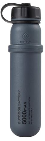 ELECOM NESTOUT Portable Charger, 5000mAh Outdoor Battery Power Bank, 15W USB-C Fast Charging, Waterproof IP67, Durable Shockproof, Battery Pack for Smartphone Tablet Hiking Travel Camping - Gray Blue