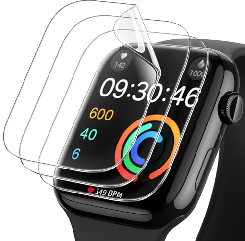 JETech Protection D'écran pour Apple Watch Series 11/10 46mm, Film TPU Flexible Auto-Cicatrisant, Anti-Rayures HD Clair, Lot de 3