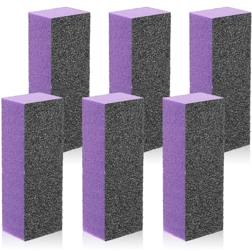 COMNICO 4 Way Nail Buffer Block, 6Pcs Nail Shine Buffer Blocks Files Smooth Buff Shine Professional Nail Files Polisher Rectangular Buffing File