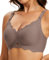 Damen BH ohne Bügel Große Brüste Starker Spitzen Halt Push Up Klassische Bügelloser Bustier Gepolstert Seamless T Shirt Bequemer Nahtloser Bra V-Ausschnitt Bralette mit Extender(Grey,3XL)