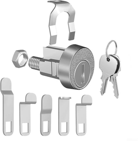 Filteilect Mailbox Key Lock with 5 Plates & 2 Keys for C9100 Mailbox, Quick 5-Minute Installation, Secure Replacement Solution, Mail Security System