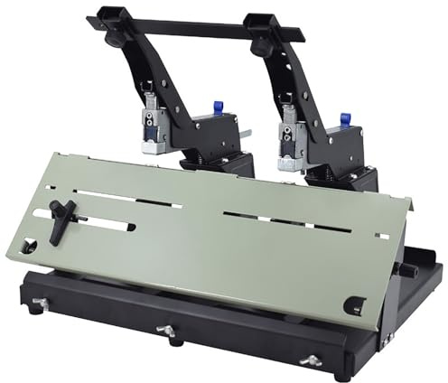 Manual Dual-Head Stapler - Heavy-Duty Flat Saddle Stitch Binding for Booklets, Newspapers, and Leaflets