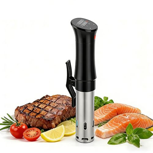 Sous Vide 1100w, Máquina Sous Vide Con Control De Temperatura De 25-95 ℃ Y Control De Tiempo De 1 Minuto A 100 Horas, 4 Protecciones De Seguridad, Pantalla Led Con Indicador Luminoso De 3 Colores