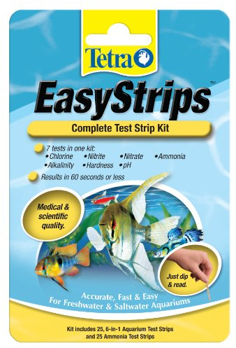 Tetra EasyStrips, Complete Aquarium Test Strips, Water Testing, 25 Count