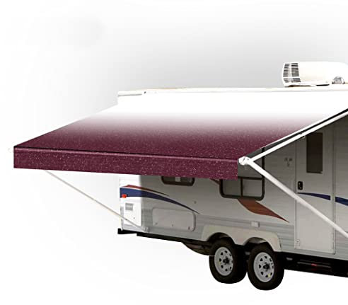 SunWave - Ersatz für Wohnmobil-Markisenstoff | Ersatzstoff für elektrische Markisen | Premium-Vinyl-Wohnmobil-Baldachin | Markisen-Ersatz (56 m, burgunderrot verblassen)