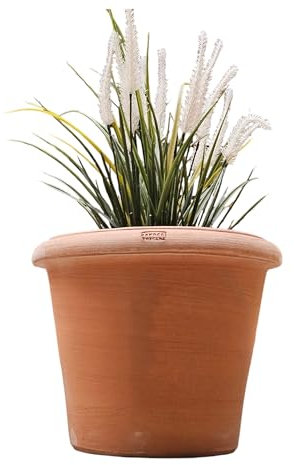 teramico Terracotta Italienne : Pots de Fleurs artisanaux pour extérieur et intérieur - Style méditerranéen - Résistant au Gel - Liscia,30