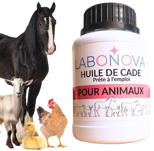 Olio di cade pronto all'uso per animali - Cura della pelle, piede, zoccoli, cavallo, gallina, anatra, asino, mucca, capra, pecora