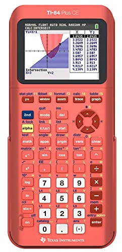 TI-84 Plus CE Color Graphing Calculator, Coral (Metallic)