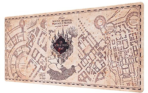 Grupo Erik Gaming Mauspad Harry Potter Fanartikel - Karte des Rumtreibers Gaming Mousepad - Gaming Mousepad XXL - Mauspad Gaming - Rutschfeste Unterseite, Wasserabweisend und verstärkte Kanten
