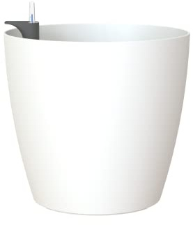 ARTEVASI Vaso San Remo, Finitura Matte, con Sistema di Auto-irrigazione, 30cm, Bianco