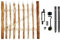 H4L Zauntor Holzpforte 80x98cm BxH Pforte Zaun Stakete Tor Gartentor Holztor Haselnuss