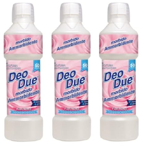 Deo Due Morbido Ammorbidente Fiori Rosa 3 pezzi
