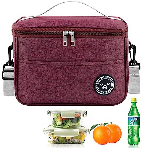 Tufa Bolsa Térmica Porta Alimentos 6.4L,Bolsas Porta Alimentos,Bolsa de Almuerzo,Bolsa Isotermica Porta Alimentos-Aislamiento Térmico para Comida, Impermeable,Lunch Bag Ligera,Isotérmica (Rosa)