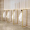 Urinal-Trennwand, WC-Trennwand, Hotel/öffentliche Toilette, wasserdichte Urinal-Trennwand, gehärtete Glasscheibe, Edelstahlrahmen, für Schule/Bar (Farbe: Gold, Größe: 1 Stück)