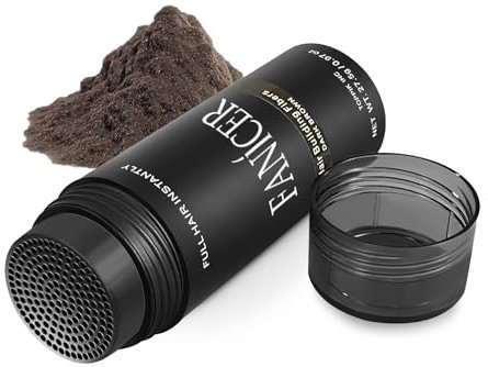 Streuhaar zur Haarverdichtung,Streuhaar für Dünner Werdendes Haar,Streuhaar für volles und dichtes Haar,Soforteffekt bei Geheimratsecken,Haarausfall und lichtem Haar,27.5g(Dunkelbraun)