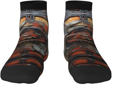 Clock Gear - Calcetines deportivos de tubo recto para entusiastas del running, transpirables y a la moda, Reloj., talla única