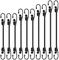 Spanngummi mit Haken, 10er Set Gepäckspanner mit Haken, Spannseil Spanngurte Gummispanner mit Haken Extra Stark in 4 Längen für Transport und Ladungssicherung