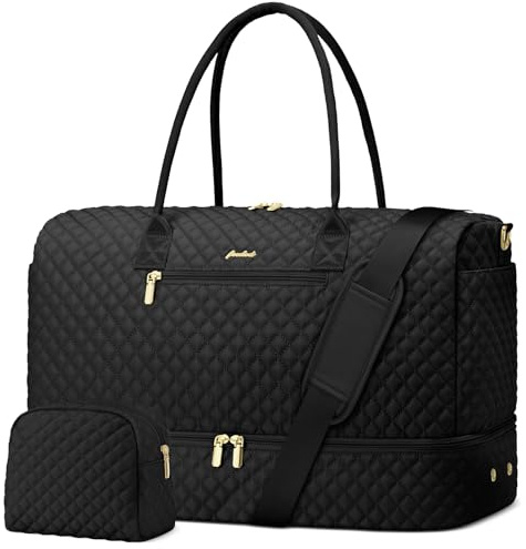 Sac de voyage pour femme – Sac de voyage avec compartiment à chaussures, sac de sport avec poche pour ordinateur portable, sac d'hôpital pour accouchement, sac fourre-tout avec trousse de toilette